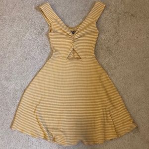 Abercrombie & Fitch Ribber Cutout Mini Skater Dress